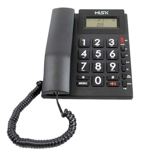 Teléfono Fijo Misik Mt862 Negro