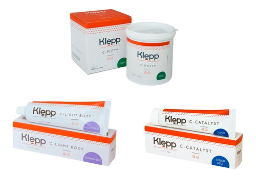 Kit Silicona Klepp Putty+light+catalizador Odontologia