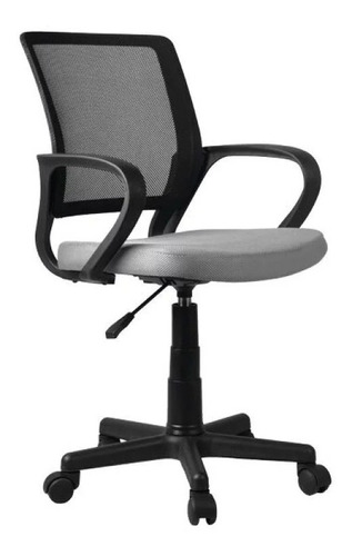 Silla Escritorio U Oficina Con Brazos Gris/negro