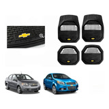 Tapetes 4pz Charola 3d Logo Chevrolet  Aveo 2007 A 2017 2018