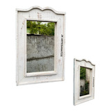 Espelho Rústico Banheiro Decorativo C/moldura Madeira 52x35