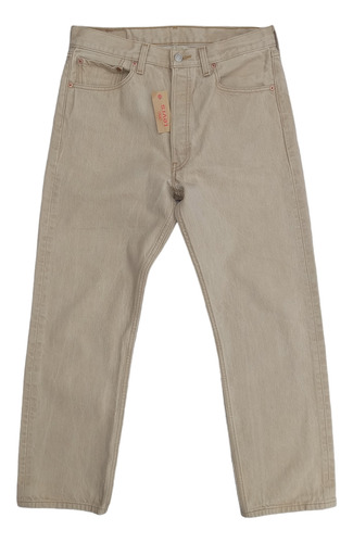 Pantalon Beige Clasico De Mezclilla Levis 501 Talla 32x32 