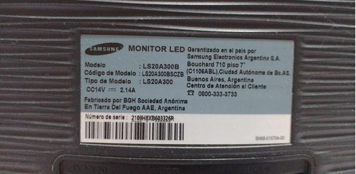 Monitor Samsung De 20 Pulgadas 