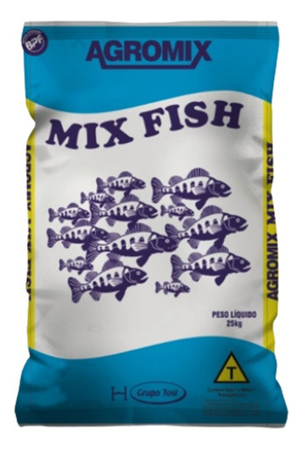 Mix Fish 32% 4 A 6mm Ração Extrusada P Peixes Em Crescimento