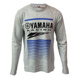 Polera De Hombre Manga Larga Yamaha Racing Gris