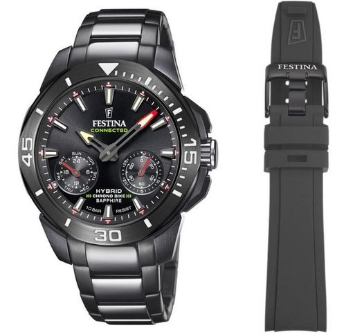 Reloj Festina Hibrido Hombre Acero Todo Negro 100m F20648.1