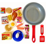 Frigideira Gourmet Infantil Com Comidinhas - Kit Cozinha 