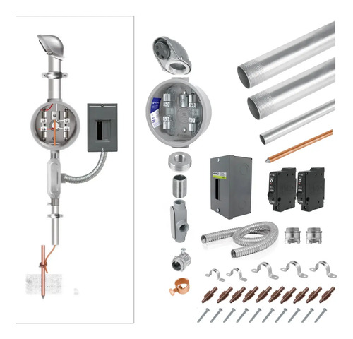Kit Acometida Mufa Cfe 3m 110v Centro Carga 2 Interruptores | Envío gratis