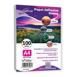 Pack Papel Adhesivo Glossy A4 De 135g X100 1000 Hojas