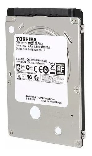 Hd Hard Disk Toshiba Notebook Slin 500gb 