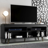 Rack Home Theater Tv Até 65 Polegadas Prateleira Sala Preto