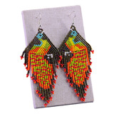 Aretes De Pavo Real Colgantes Aretes De Mostacillas