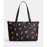 Disney X Coach Gallery Tote With Holiday Print