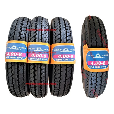 4 Llantas 4.00-8 Mototaxi Bajaj Re 205 Tvs Tv Kings 6 Capas  | Envío gratis