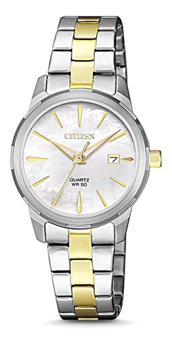 Reloj Citizen Mujer Clasico Calendario 50m Eu607451d