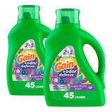 Gain + Odor Defense - Jabon Liquido Detergente Para Ropa, Pa