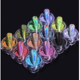 Polvo Espejo Holografico Para Decoracion De Uñas Color Gama A