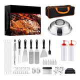 Set De 42 Juego De Utensilios Para Asador Carne Acero Inoxid