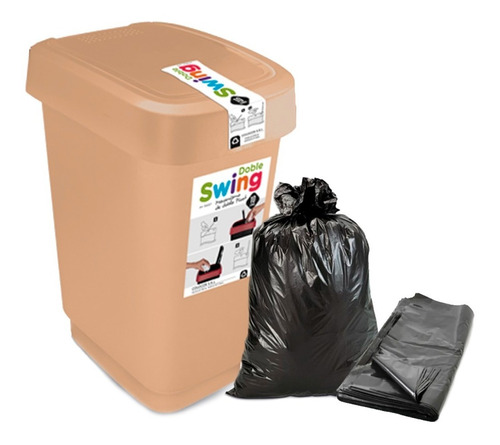 Cesto Recipiente De Basura Con Doble Swing 10 Lts Colombraro