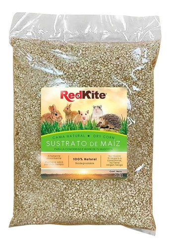 Sustrato De Maíz Cama Para Roedores Hamster Cuyo Conejos 2kg