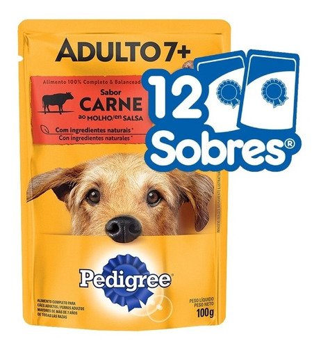 Sachet Pedigree Senior Carne 100gr - Pack 12 Un