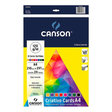 Papel Colorido Criativo Canson 120g 8 Cores A4 24 Folhas