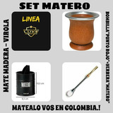 De Luxe !set Matero!mate Madera+bombill - Kg a $296