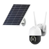 Cámara De Seguridad Ptz Solar 4mp Hd Wifi Vigilancia Cctv Ip