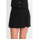 Falda Short Corte En A Cintura Alta High Street