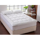 Pillow Top Extra Macio Antialérgico Com Elástico Branco Casa