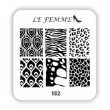 Placa De Stamping Acrilico Lefemme Mod 182  Local Flores