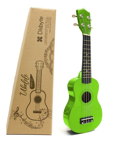 Ukelele De Madera Soprano Con Funda Manual Y Lecciones