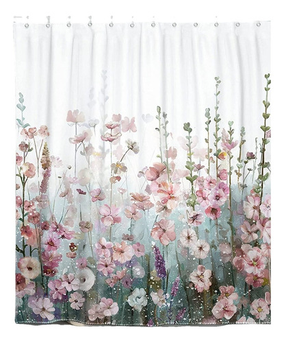 Conjuntos De Cortinas De Chuveiro Laváveis Com Flores .