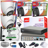 Kit Dahua Cctv 1080p  Dvr 8 Ch + 4 Cámaras Full Color