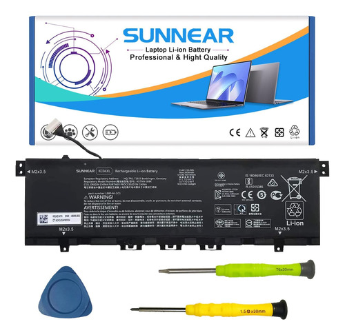 Batería Portátil Sunnear L08496-855 Kc04xl Para Hp Envy X360