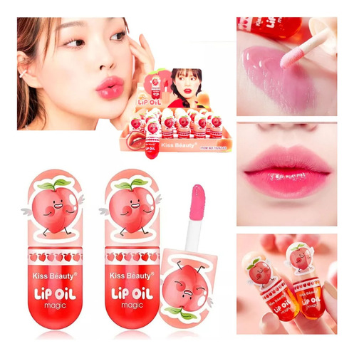 Lip Oil Magic Peach Durazno Mini Estilo Coreano Make Kawaii