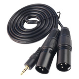 Cable De Micrófono Dual Xlr Macho A 3.5 Mm, Xlr Macho