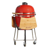 Parrilla Bbq Grill Kamado Kadú K25 Rojo Carbon Envio Gratis 