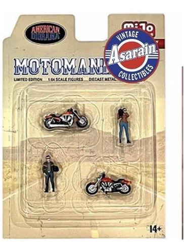 Bonecos Para Diorama Motomania  - 1/64