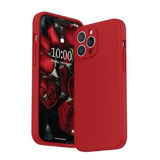 Carcasa Full Silicona Cubre Cámaras Para iPhone 12 Pro (3 Cámaras) - Color Rojo - Marca Cellbox