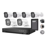 Kit Seguridad Hikvision 6 Cam Noche A Color Vu 2mpx Completo