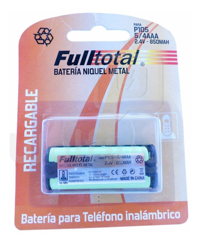 1 Bateria P105 5/4 Aaa Recargable 850 Mah 2.4v Para Telefono