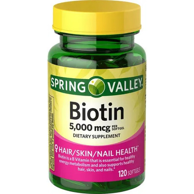 Biotina 5000 Mcg Rápida Absorción Cabello Uñas 120 Cap Sin Sabor | Envío gratis