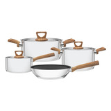 Batería De Cocina Tramontina Brava 7 Piezas