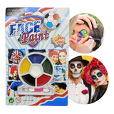 Kit Maquillaje Pinturas Cara Fantasía Halloween No Toxico 