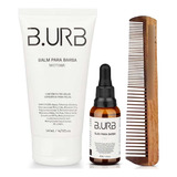  Kit 1x Balm Midtown 1x Óleo Venice Pente Duplo Barba Urbana