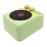 Bocina Bluetooth En Forma De Mini Tocadiscos En 3 Colores Color Verde
