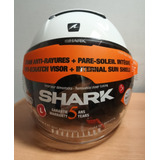 Casco Moto Abierto Sin Doble Visor Shark Nano Blanco Saldo L