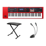 Kit Teclado Sintetizador Roland Xps30 R Banqueta E Luminária