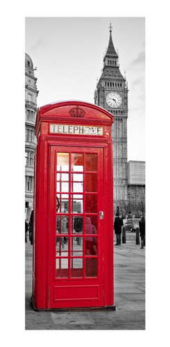 Adesiv0 Para Porta Cabine Telefônica Londres Big Ben Mod.366